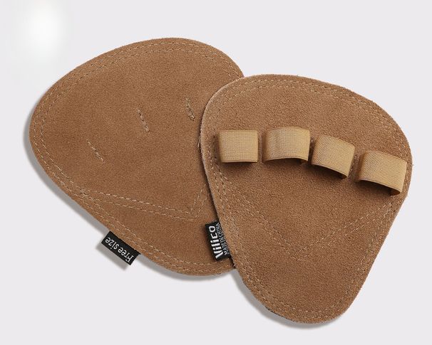 Cowhide Deadlift Palm Protector Non-Slip Half-Finger Gloves Waterproof Wear-Resistant Weightlifting Tool Anti-Slip_viptrois.com