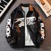 Men's Clothing American Embroidered Stand Up Collar Jacket Men's And Women's Trendy Leather Jacket Men's Wide_viptrois.com