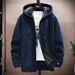 Men's Fleece-Lined Hooded Sweater Jacket - Winter Warm Pullover With Soft Touch For Casual Outfit (Available In 5 Colors & Sizes)_viptrois.com