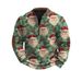 Pure European And American Cross-Border Independent Station 3D Digital Print Santa Claus Men's Zipper Crew Neck Autumn_viptrois.com