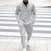 Men's Twill Henley & Lounge Pants Set - 100% Polyester Casual Two-Piece (7 Colors, S-XXXL)_viptrois.com