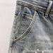Men's Style High Street Distressed Denim Shorts Straight Leg Five Point Pants Summer Thin Casual Mid Length Splatter Painted_viptrois.com