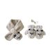 Children's scarf and gloves two-piece windproof warm cross plush baby bib_viptrois.com