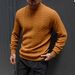 Men's High Neck Cable Knit Sweater - Solid Color Casual Pullover For Autumn & Winter Fashion Trends_viptrois.com