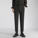 Men's Slim Fit Cropped Business Formal Trousers Tapered Leg High Quality Drape Suitable for Spring And Autumn_viptrois.com