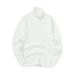 Spring And Autumn Solid Color Pullover Knitted Sweater Men's Fashion Casual Warm Bottom Shirt High Neck Slim Trendy Men's Thread_viptrois.com