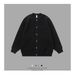 Unisex Retro Baseball Collar 2025 Spring New Solid Color Loose Casual All Match Sweater Jacket_viptrois.com