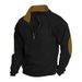 Pure 2025 Cross-Border Spring And Autumn European Size American Style Men's Outdoor Casual Embroidered Color Block Stand_viptrois.com
