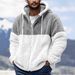 Men's Winter Fleece Lined Hooded Jacket - Warm Double Faced Coat, Loose Fit Casual Outerwear For Cold Weather_viptrois.com