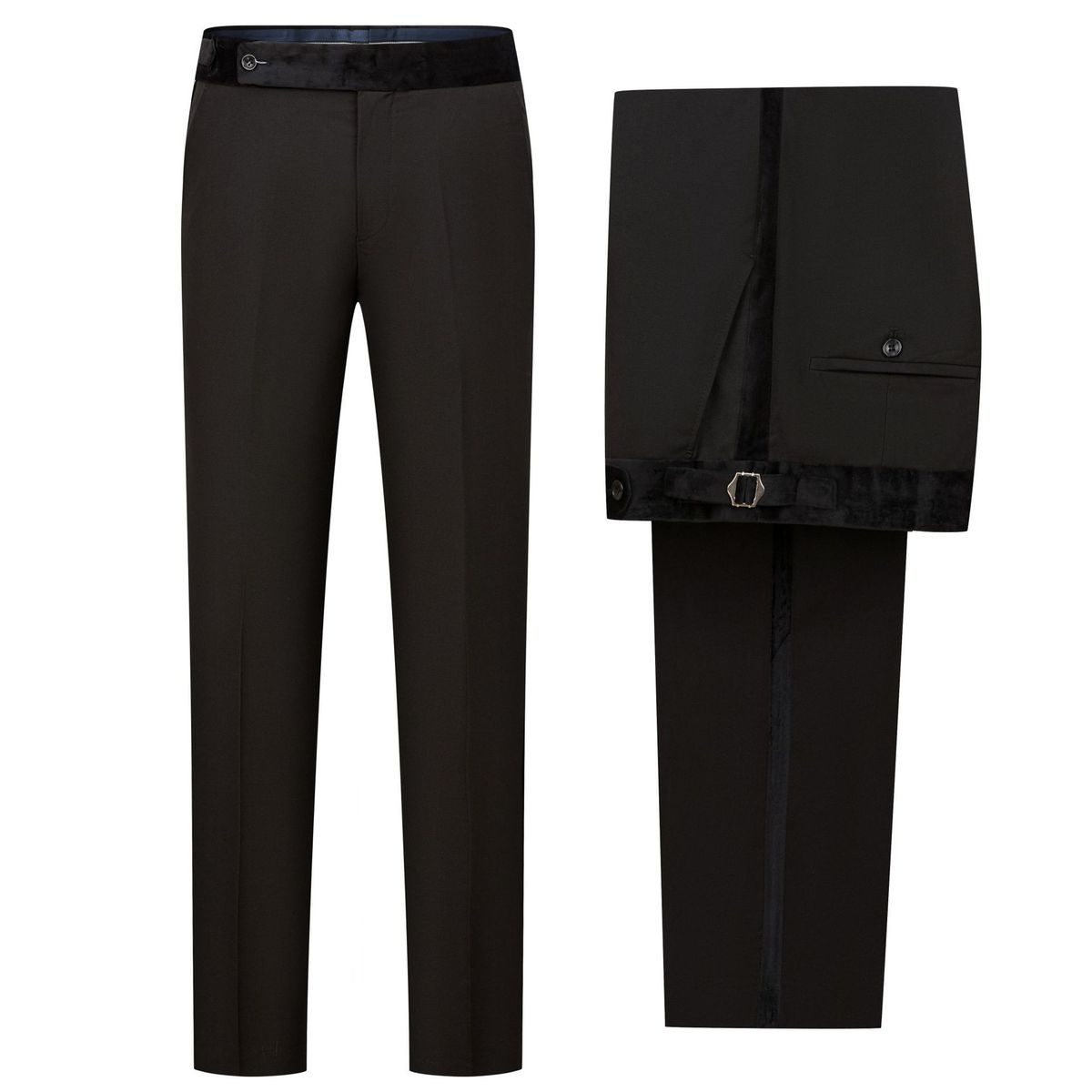 Men's Clothing Large Size Men's Casual Pants Popular With Butterfly Button Velvet Cenne Des Graoom Suit Pants_viptrois.com