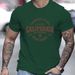 Lässiges, Bequemes Sport-T-Shirt Für Herren Mit California West Coast Herrenmode-Print, Rundhals-Kurzarm-T-Shirt_viptrois.com