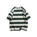 Trendy Striped Short Sleeved For Men, Summer , Trendy Teenagers, Fashionable And Cool Casual Versatile Loose T-shirt_viptrois.com