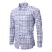Men's Clothing Men's Casual Long Sleeve Shirt - Soft Cotton Blend Plaid Shirt, Relaxed Fit, Versatile Daily Wear For Autumn_viptrois.com