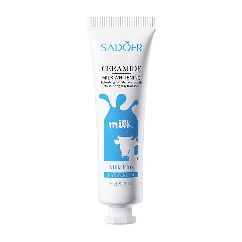 SADOER Milk Double Moisturizing Hand Cream 30g Moisturizing Moisturizing Refreshing Non-greasy, Small Hand Cream_viptrois.com