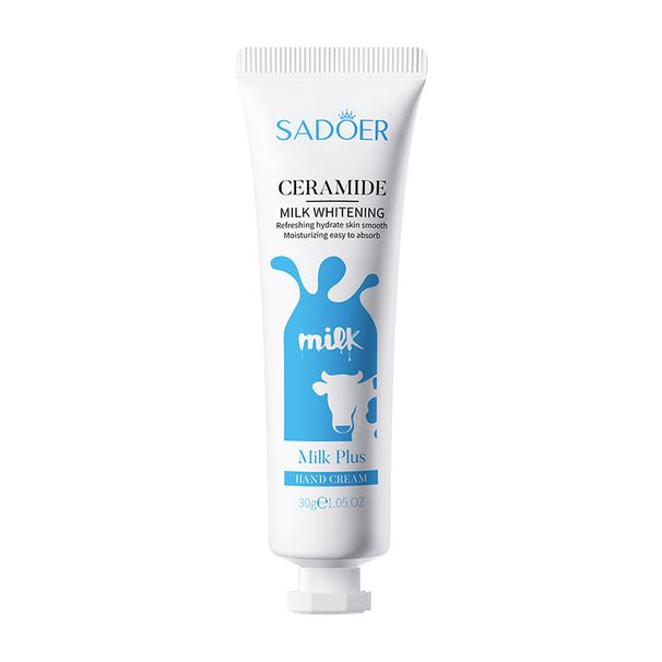 SADOER Milk Double Moisturizing Hand Cream 30g Moisturizing Moisturizing Refreshing Non-greasy, Small Hand Cream_viptrois.com