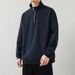 Men's Clothing Stand Collar Sweatshirt Solid Color Long Sleeved T Shirt Jacket Stand Collar Zipper Men's Clothing_viptrois.com