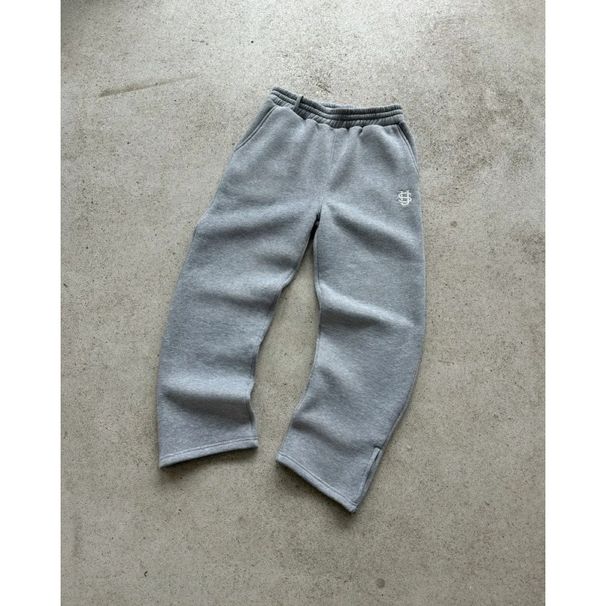 Men's Clothing Embroidered Zip-Up Jogger Pants - Oversized Streetwear Sweatpants For Men & Women (S-3XL, Black/Gray/Pink)_viptrois.com