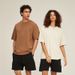 Men's Washed Vintage Crew Neck T-Shirt With Embroidery And Heat Transfer Digital Printing Custom Short Sleeve_viptrois.com