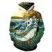 New For Men With 3D Digital Print Fish Pattern, Casual Unisex Hooded Sweatshirt_viptrois.com
