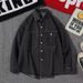 Light Ripe Style Spring And Autumn Clothes Top Korean Loose Long-sleeved Shirt Men's Trend Washed Denim Shirt_viptrois.com