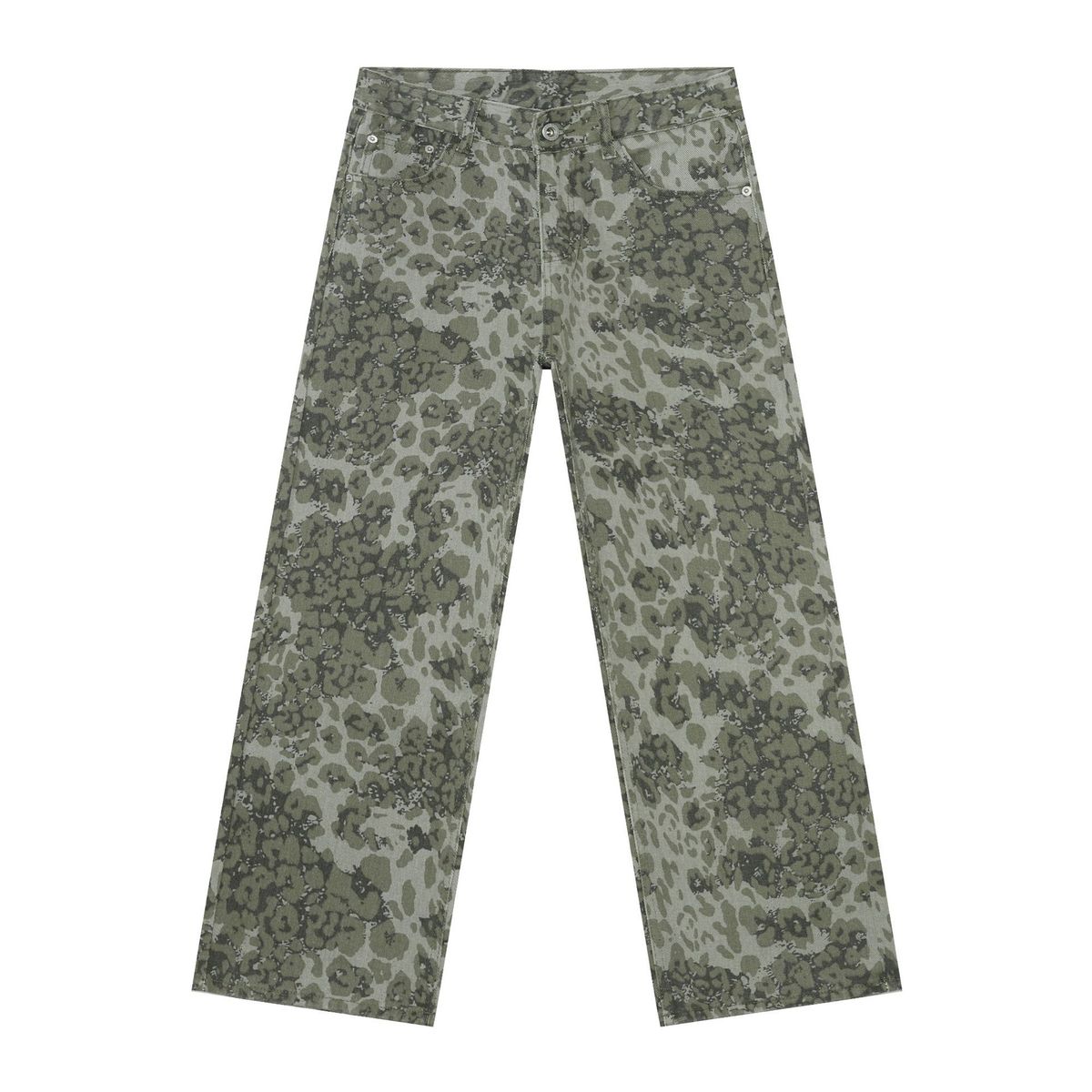 Men's Clothing Camouflage Jeans Loose Straight Wide Leg Casual Trousers_viptrois.com