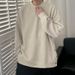 Retro Hoodie Men's Round Neck Loose Casual Trendy Brand Couple Long Sleeved T-shirt With Shirt Inside_viptrois.com