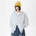 Trendy Unisex Hooded Zip-Up Shirt Jacket With Plaid Design – Oversized Fit, Two-Way Zipper, Perfect For Casual Wear_viptrois.com