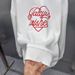 Men's Clothing Spring New Love Letter White Sweat Loose Sweat Couple Simple Sweat Men's BACRF1124_viptrois.com