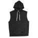 2024 Men's Casual European Size Summer Jacquard Knitted Hoodie Sleeveless T-Shirt Patch Pocket Drawstring Vest_viptrois.com