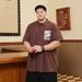 Men's Clothing Plus Size Summer Casual Lapel Short Sleeved Polo Shirt Men's Fat Loose Paul Shirt_viptrois.com