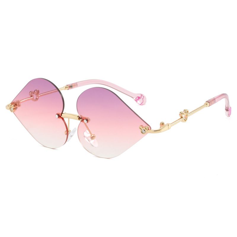 Cross Border Children's Fashion Sunglasses For Boys And Girls Baby Red Heart Sunglasses Trendy Internet Celebrity Street Shooting Sunglasses_viptrois.com