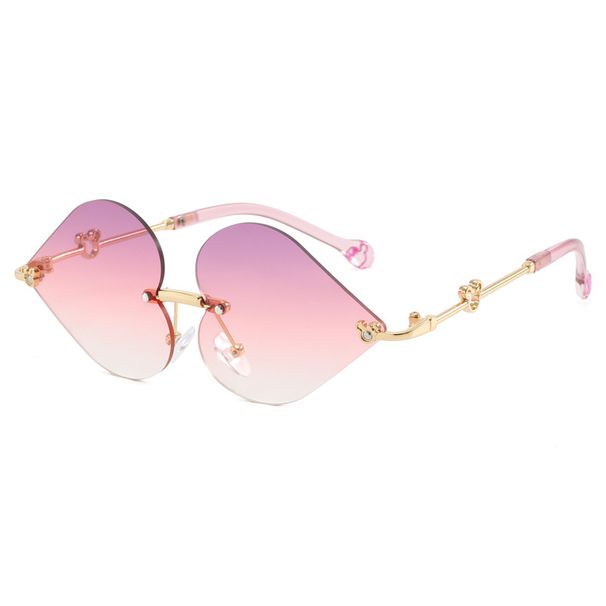 Cross Border Children's Fashion Sunglasses For Boys And Girls Baby Red Heart Sunglasses Trendy Internet Celebrity Street Shooting Sunglasses_viptrois.com