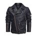 fashion Winter Winter Mens Leather Jacket Men Fashion Motorcycle PU Leather Jacket Cool Zipper Pockets Leather Coats Clothing_viptrois.com