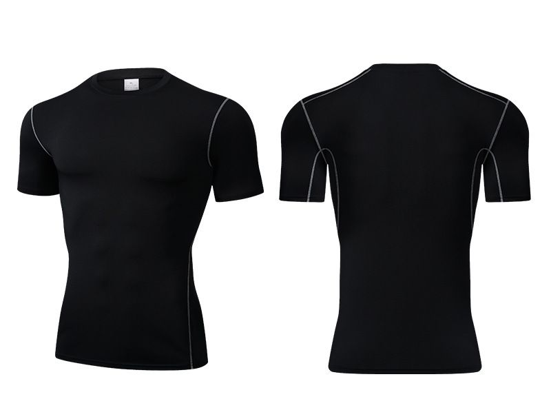 Men's Clothing Basketball Tight Short Sleeve Moisture Wicking Running Sports Fitness Clothes High Elastic Quick Dry Fitness Clothes Short Sleeve_viptrois.com