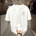 Black Ice Silk T-Shirt Summer Unisex Short Sleeve Trendy Couple Outfit Versatile Simple Style For Men And Women_viptrois.com