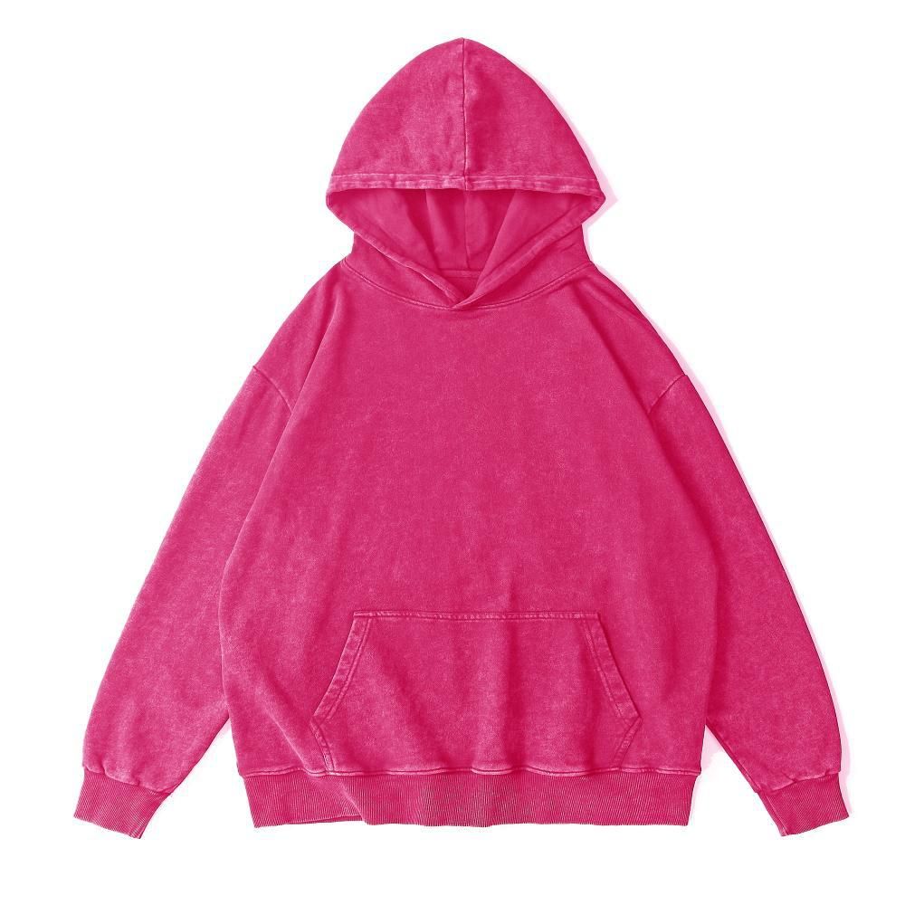 Vintage Washed Cotton Oversized Hoodie With Distressed Detail – Unisex Heavyweight Pullover Sweatshirt For Men & Women_viptrois.com