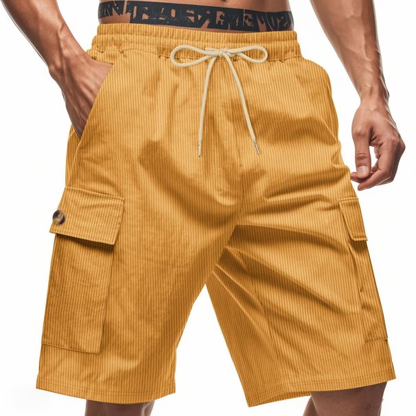Men's Clothing Summer Men's Casual Corduroy Multi Pocket Workwear Shorts Trendy Shorts Men_viptrois.com