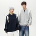Monochrome Man- Color Block Patchwork Half-Zip Mid-Neck Sweater For Men Couples, Autumn And Winter Style, Grid Texture, Warm Knitted_viptrois.com
