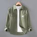 Workwear Shirt Style Jacket Men's Spring And Autumn Loose Autumn Casual Trend Long Sleeved Shirt_viptrois.com
