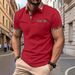 Men's Clothing Short Sleeved Polo Shirt Summer New Size Color Matching Lapel Men's Short Sleeved Polo Shirt T Shirt_viptrois.com