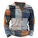 Men's Long-Sleeve Polo Shirt With 3D Digital Print – Stylish Retro Pattern, Breathable & Stretch Fit, Comfortable (S-6XL, Multiple Colors)_viptrois.com