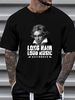 Long Hair - Loud Music - Beethoven - Classical Music Humor T-Shirt Slightly Streetwear Summer Designer Clothes Stylish Fashion_viptrois.com