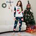 Christmas Santa letter Snowflake Christmas Family suit printed homewear pajamas_viptrois.com