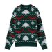 Loom Loom Cross-Border New Winter Clothing European And American Long Sleeve Jacquard Men's Christmas Round Neck Pullover Sweater_viptrois.com