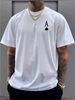 Men's 100% Cotton Stretch Fabric T-Shirt Casual Round Neck Short Sleeve With Print Ideal Gift Comfortable And Breathable For All Seasons Gift For Men_viptrois.com