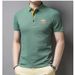 Men's Half Sleeve Polo Shirt Summer Lapel Embroidery Fashion Casual Sports Top For Middle-Aged And Young People_viptrois.com