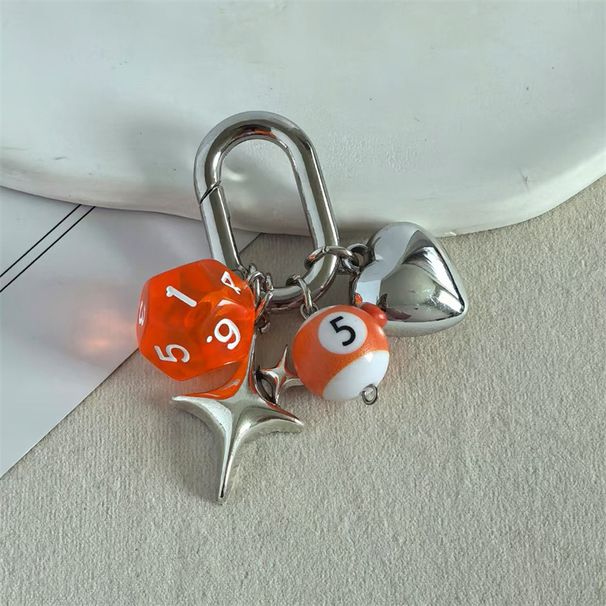 Ins Exquisite Retro Black Lucky Dice String Keychain Fashion Bag Pendant Student School Bag Pendant_viptrois.com