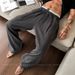 Men's Summer Double Layer Waist Color Block Striped Casual Pants Straight Leg Loose Trendy Wide Leg Trousers_viptrois.com