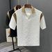2025 Design Sense Men's Short-sleeved Polo Shirt Summer Casual Lapel T-shirt Trendy Brand Ruffian Handsome Versatile Half-sleeved Top_viptrois.com