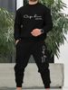2-piece Set Of Autumn And Winter Men's Long Sleeved Round Neck Loose Large Size Breathable_viptrois.com